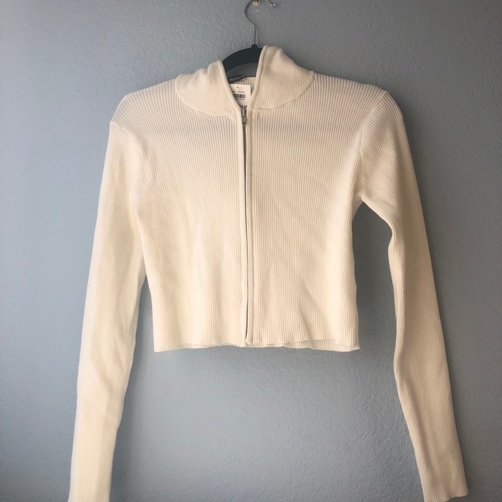 SOLD Cream zip up hoodie